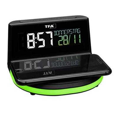  Tfa Dostmann 60.2028.01 Charger Digital Alarm Clock Noir