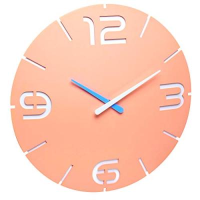 Dostmann 60.3536.16 radiopilot&eacute;(e) Horloge murale 35 cm x 3.5 cm rose
