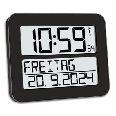 TFA Dostmann 60.4512.01 TimeLine Max Radio-r&eacute;veil, noir