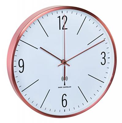 Horloge murale radiopilot&eacute;(e) tfa 60.3534.51 cuivre 300 mm x 45 mm m&eacute;canisme dhorloge silencieux