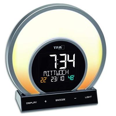 TFA DOSTMANN  60.2026.01 Digital Alarm Clock Noir