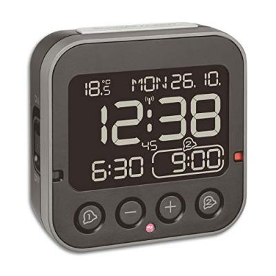 TFA  Dostmann 60.2552.01 radiopilot&eacute;(e) R&eacute;veil noir Heures de r&eacute;veil 2