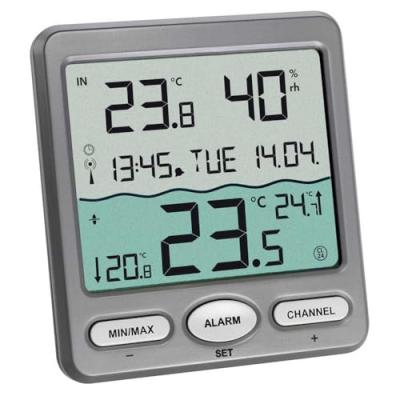 TFA DOSTMANN Thermom&egrave;tre de piscine  30.3056.10 anthracite