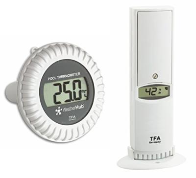  Montre Mixte Emetteur thermohygro avec &eacute;metteur piscine WEATHERHUB 30.3310.02 blanc
