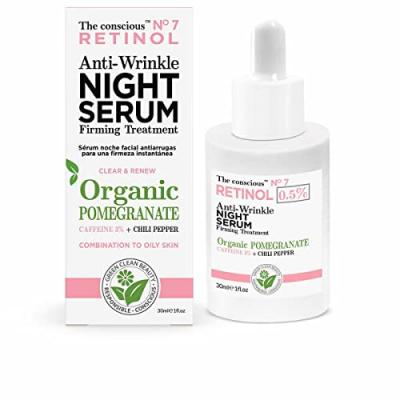THE CONSCIOUS Retinol anti-wrinkle night serum organic pomegranate 30 ml