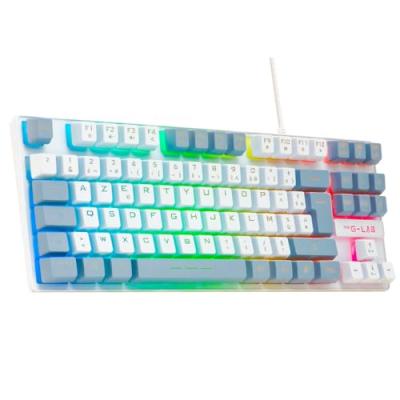 THE G LAB Clavier Gamer - The G-Lab - KEYZ CAESIUM - RGB - Blanc & gris - TKL 