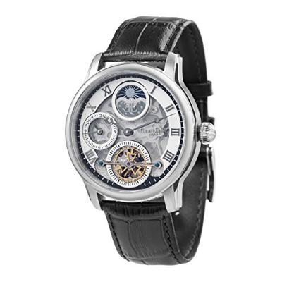  Montre automatique bracelet cuir LONGITUDE SHADOW Cuir Argent