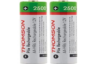 THOMSON  - Pack 2x piles rechargeables HR06 AA 2500 mAh