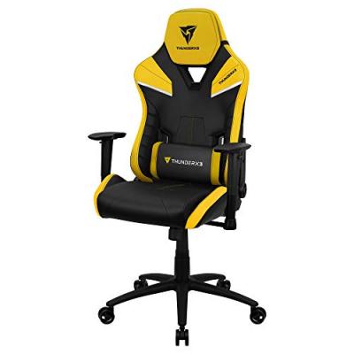  ThunderX3 TC5BY, Chaise Gamer Ergonomique, Coussins Amovibles, Air Tech, Jaune