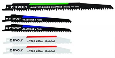 TIVOLY Lames de scie sabre  XT505820001 Compo 5 Pi&egrave;ces