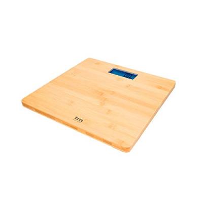 TM ELECTRON Balance num&eacute;rique de salle de bain  marron bambou