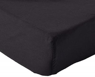  Today Drap-housse en coton - 201117 - R&eacute;glisse - 140 x 190 cm, Noir