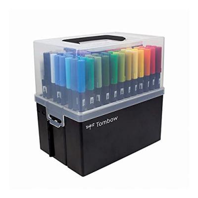 Tombow ABT-108C Coffret pour ABT Dual Brush Pens avec 107 couleurs et m&eacute;langeur