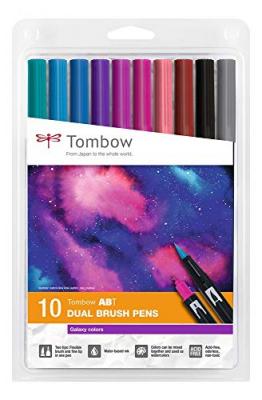TOMBOW FRANCE & BENELUX Tombow Set De 10 Feutres Dessin Double Pointe Abt Galaxy Couleurs