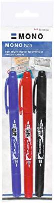 TOMBOW  Feutre double pointe MONO twin, pack de 3 - Lot de 2