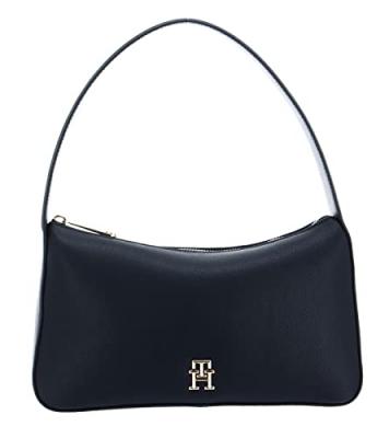 TOMMY HILFIGER Sac baguette effet grain&eacute; Bleu 