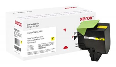XEROX Toner Everyday Jaune Compatible avec Lexmark 80C2HY0; 80C2HYE; 80C0H40, Grande capacit&eacute;