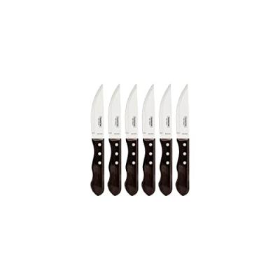 TRAMONTINA  29899-165&nbsp;Couteaux &agrave; Steak&nbsp;-&nbsp;Noir Clair (Lot de 6)