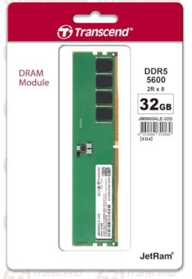 TRANSCEND  JetRam JM5600ALE-32G module de m&eacute;moire 32 Go 1 x 32 Go DDR5 5600 MHz ECC Rose
