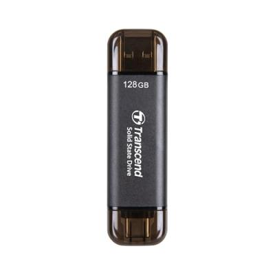 TRANSCEND  ESD310C SSD 128 Go 3D NAND 1050 Mo/s USB 3.2 Gen 2x2 Aluminium AES Thunderbolt