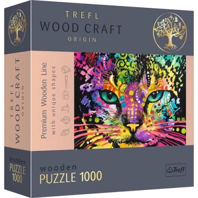 TREFL Gra puzzle drewniane 1000 element&oacute;w kolorowy kot
