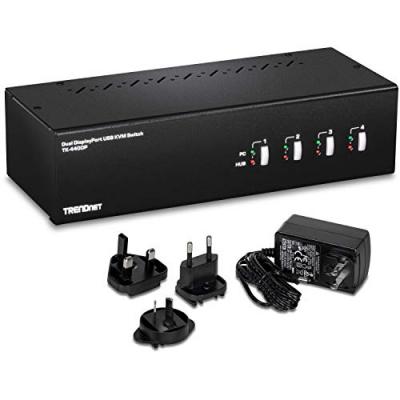 TRENDNET  4-Port Display Port KVM Switch Dual Monitor