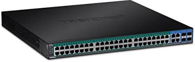 TRENDNET  52 Port Gigabit Web Smart Power Over Ethernet+ Switch Noir