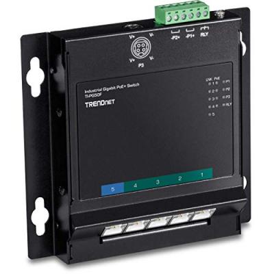 TRENDNET  Unweb TI-PG50F Carte r&eacute;seau 5 ports PoE+ FA Metal Noir