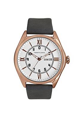 TRENDY CLASSIC Montre Homme  Arthur - CG1057-03 Bracelet Cuir Gris