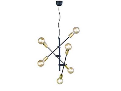 TRIO LIGHTING Trio - Suspension Cross six lampes - Noir