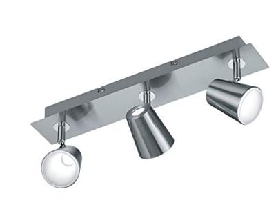 TRIO Plafonnier Narcos - &agrave; 3 lampes en nickel mat