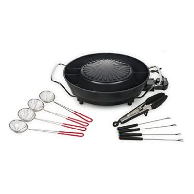 TRISTAR  Barbecue cor&eacute;en Hot Pot - Nombreux Accessoires Inclus - 3 L - 4 Personnes - 1 800 W