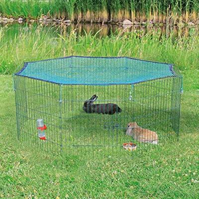 TRIXIE Enclos Ext&eacute;rieur avec Filet pour Lapins et Cochons d'Inde 150x57 cm