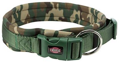 TRIXIE Collier L-XL couleur vert camouflage avec rembourrage pour chien