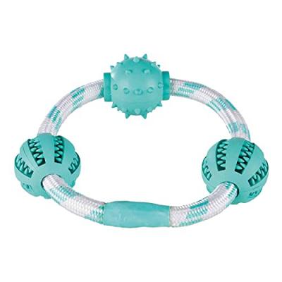 MON ANIMALERIE Anneau Corde Avec Balles Denta Fun, &Oslash; 20 Cm - 