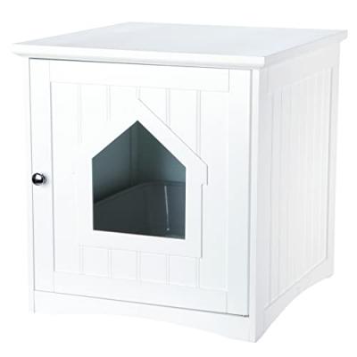 TRIXIE  - Cabine de toilette, en mdf 49 &times; 51 &times; 51 cm, blanc