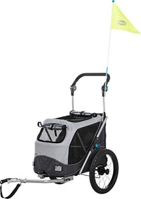 TRIXIE  Roulotte de V&eacute;lo Pliable Rapidement Gris 74 x 95 x 103/143 cm