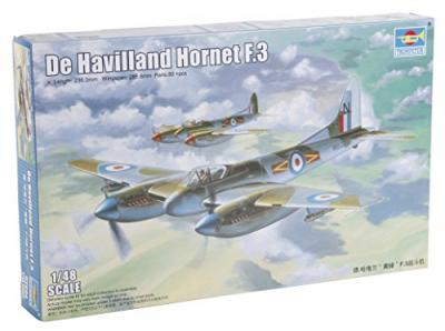  Maquette avion Trumpeter DE HAVILLAND HORNET F.3- 1/48 - Maquette d'a