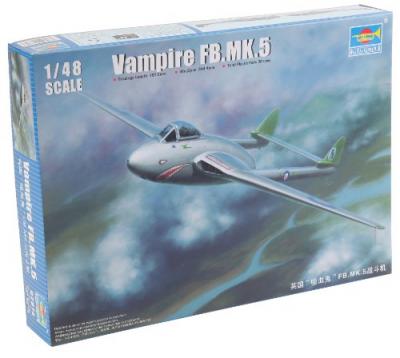  Maquette avion Trumpeter de Havilland Vampire FB5- 1/48 - Maquette d'