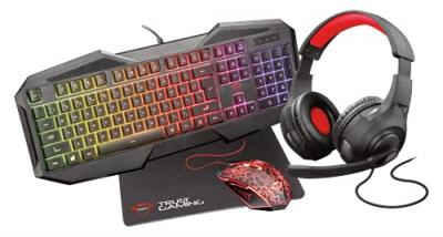 TRUST  Gxt1180rw Gaming Pack Noir QWERTY Spanish