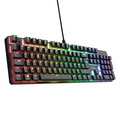 TRUST Clavier gaming m&eacute;canique filaire Azerty  GXT 871 Zora Noir 