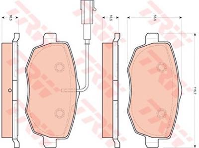 TRW Kit de plaquettes de frein frein &agrave; disque COTEC GDB1706 