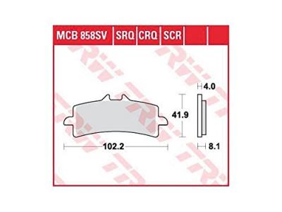 TRW Kit de plaquettes de frein frein &agrave; disque Sinter Street MCB858SV 
