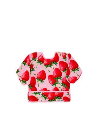 TWISTSHAKE Bavoir imperm&eacute;able &agrave; manches longues imprim&eacute; fraises  1pc