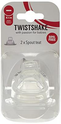 TWISTSHAKE Lot De 2 T&eacute;tines Anti Colique De Rechange Spout 4 Mois Et +