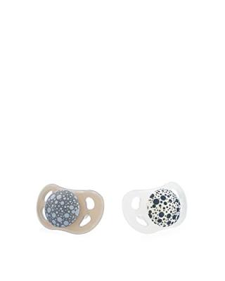 TWISTSHAKE Lot De 2 Sucettes Silicone 0-6m Gris Et Blanc