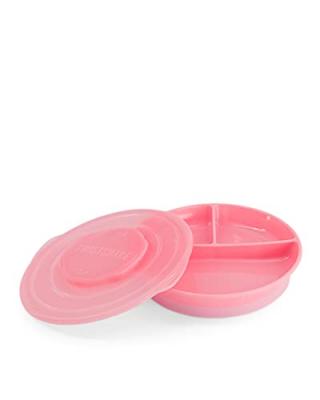 TWISTSHAKE Assiette divis&eacute;e  +6 Mois Rose 1 pi&egrave;ce