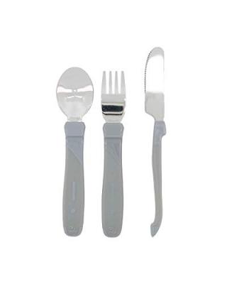 TWISTSHAKE  Couverts enfant inox gris pastel