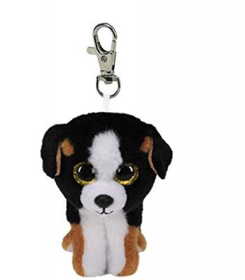 TY Porte-cl&eacute;s en peluche  Beanie Boo's Clip Roscoe Le chien 7 cm