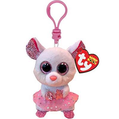 Porte-cl&eacute;s en peluche Ty Beanie Boo's Clip Nina la Souris